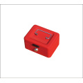 China Factory high quality steel money storage 6 inch cash box small money box with press button mat finish